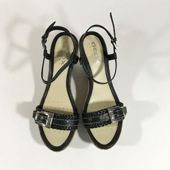 GEOX Faux Cork Wedge Sandals - Picture 2 of 7